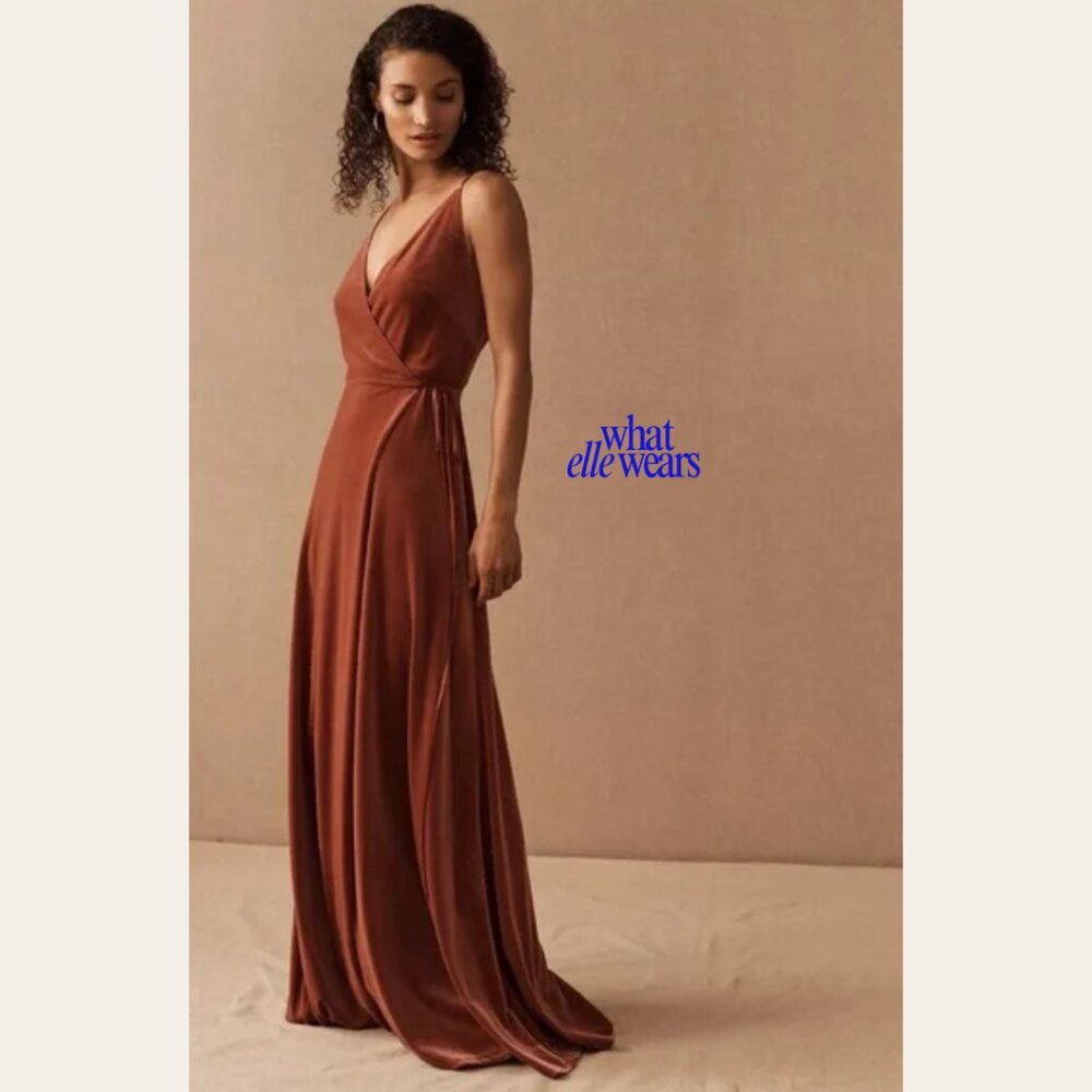Jenny Yoo BHLDN Andi Velvet Wrap Dress